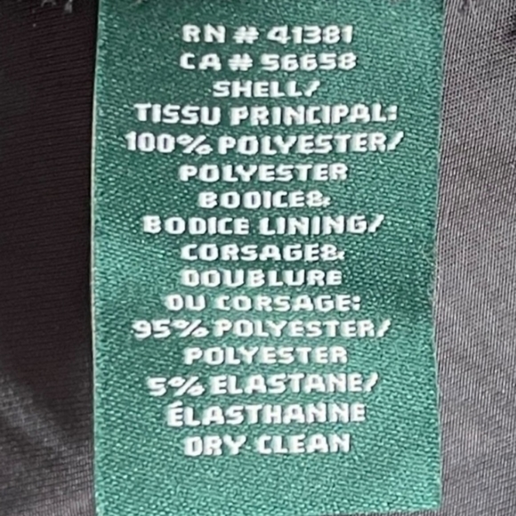 Lauren Ralph Lauren Black Taffeta Gown with Wrap Waist, size 16 - Picture 10 of 12